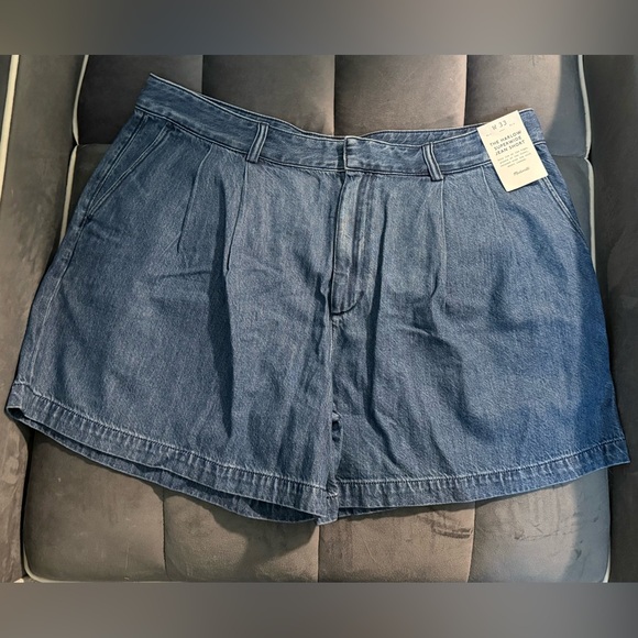 Madewell Harlow Superwide Blue Jean Shorts - Picture 3 of 9
